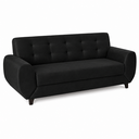 Ver imagem 2 de Sofá 3 Lugares Cristal 206cm 90cm x 82cm Preto
