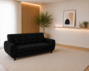 Ver imagem 1 de Sofá 3 Lugares Cristal 206cm 90cm x 82cm Preto