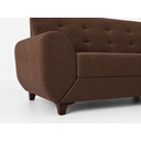 Ver imagem 4 de Sofá 3 Lugares Cristal 206cm 90cm x 82cm Marrom