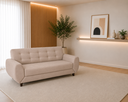 Ver imagem 1 de Sofá 3 Lugares 206cm 90cm x 82cm Cristal Bege