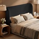 Ver imagem 1 de Cabeceira para Cama Box Queen Size Liah 160cm Bouclê Preto - Desk Design