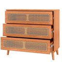 Ver imagem 4 de Cômoda Retrô 3 Gavetas com Porta Telada 100% MDF