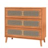 Cômoda Retrô 3 Gavetas com Porta Telada 100% MDF   - 2