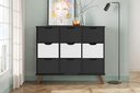 Ver imagem 1 de Nicho Organizador Retro Preto com 9 Gavetas Branco/Preto 108 x 92,5cm - FdECOR