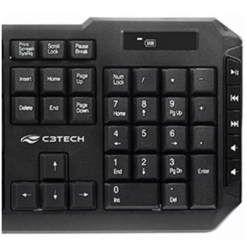 Kit Teclado e Mouse K-w40bk: Pilhas Aa e Aaa - 5