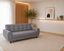 Ver imagem 1 de Sofá 3 Lugares 206cm 90cm x 82cm Cristal Cinza