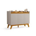 Ver imagem 2 de Buffet Aparador 3 Portas 100% MDF Star Bege/Carvalho Ouro/Off White
