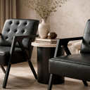 Ver imagem 3 de Kit 2 Poltrona Verona Bella Design Corino com Pé Preto:Preto