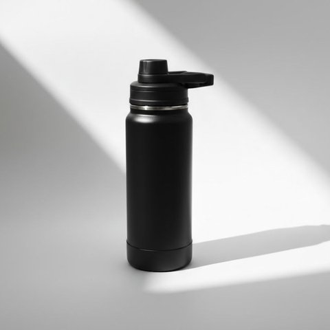 Garrafa Térmica Tr-001 350ml Aço Inox com Protetor de Silicone:Preto