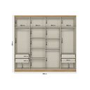 Ver mais imagens de Guarda-roupa Casal 8 Portas 4 Gavetas 240cm X 220cm X 47cm Milan