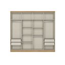 Ver imagem 7 de Guarda-roupa Casal 8 Portas 4 Gavetas 240cm X 220cm X 47cm Milan