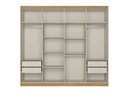 Ver imagem 7 de Guarda-Roupa Casal 8 Portas 4 Gavetas 240cm x 220cm x 47cm Milan Verde/Capuccino/Menta