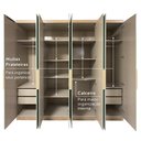 Ver imagem 5 de Guarda-Roupa Casal 8 Portas e 4 Gavetas 220 x 240cm Milan Yescasa Capuccino/Verde Menta