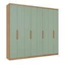 Ver imagem 2 de Guarda-Roupa Casal 8 Portas 4 Gavetas 240cm x 220cm x 47cm Milan Verde/Capuccino/Menta
