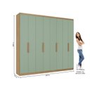 Ver imagem 3 de Guarda-roupa Casal 8 Portas 4 Gavetas 240cm X 220cm X 47cm Milan