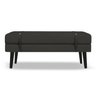 Banco Estofado Viena 1,20m Linho Preto - Inova Decorações - 2