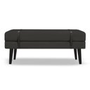 Ver imagem 2 de Banco Estofado Viena 1,20m Linho Preto - Inova Decorações