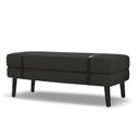 Ver imagem 1 de Banco Estofado Viena 1,20m Linho Preto - Inova Decorações