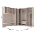 Ver imagem 4 de Guarda Roupa Planejado 5 Peças 1 Mesas Cabeceira Samambaia CabeCasa MadeiraOriginals Offwhite