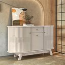 Ver imagem 4 de Aparador para Sala Buffet Ambiente Monza Calacata Off White - Madetec