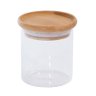Pote Hermético de Vidro Flat 200ml com Tampa de Bambu - 1