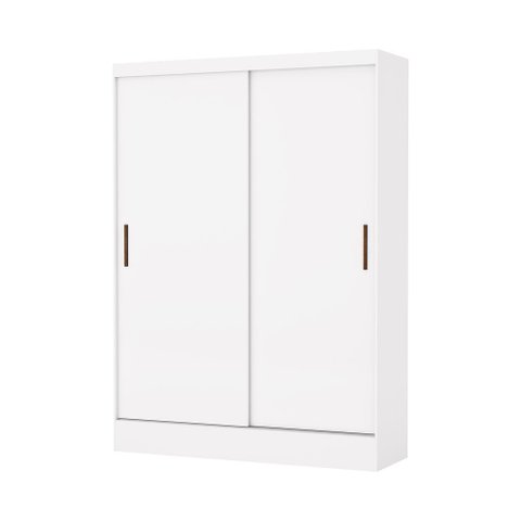 Guarda Roupa Solteiro Santiago 2 Portas 2 Gavetas sem Espelho Carioca Moveis Branco