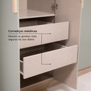 Ver imagem 5 de Guarda-Roupa Casal 8 Portas 4 Gavetas 240cm x 220cm x 47cm Milan Off White/Capuccino