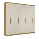Ver imagem 2 de Guarda-Roupa Casal 8 Portas 4 Gavetas 240cm x 220cm x 47cm Milan Off White/Capuccino