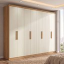 Ver imagem 1 de Guarda-Roupa Casal 8 Portas e 4 Gavetas 220 x 240cm Milan Yescasa Capuccino/Off White