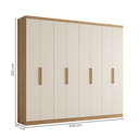 Ver imagem 3 de Guarda-Roupa Casal 8 Portas e 4 Gavetas 220 x 240cm Milan Yescasa Capuccino/Off White