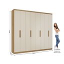 Ver imagem 3 de Guarda-roupa Casal 8 Portas 4 Gavetas 240cm X 220cm X 47cm Milan