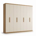 Ver imagem 2 de Guarda-Roupa Casal 8 Portas e 4 Gavetas 220 x 240cm Milan Yescasa Capuccino/Off White