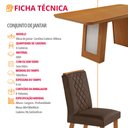 Ver imagem 7 de Mesa de Jantar Carolina 180cm Tp MDF Canto Copo Base Detalhe Off White com 6 Cadeiras Milena
