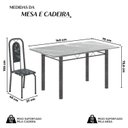 Ver imagem 4 de Conjunto de Mesa Tubular 140cm X 75cm Tampo Granito Topázio com 6 Cadeiras Lara