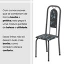 Ver mais imagens de Conjunto de Mesa Tubular 140cm x 75cm Tampo Granito Topázio com 6 Cadeiras Lara Prata/Preto