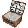 Jogo 14 Peças Cesta Picnic para 2 Pessoas Home&co com Bolsa Termica Fibra Natural 20x40x30cm Marrom - 1