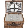 Jogo 14 Peças Cesta Picnic para 2 Pessoas Home&co com Bolsa Termica Fibra Natural 20x40x30cm Marrom - 2