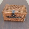 Jogo 14 Peças Cesta Picnic para 2 Pessoas Home&co com Bolsa Termica Fibra Natural 20x40x30cm Marrom - 4