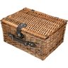 Jogo 14 Peças Cesta Picnic para 2 Pessoas Home&co com Bolsa Termica Fibra Natural 20x40x30cm Marrom - 3