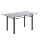 Ver imagem 5 de Conjunto de Mesa Tubular 140cm x 75cm Tampo Granito Ocre com 6 Cadeiras Lara Prata/Preto