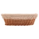 Ver imagem 3 de Cesta Oval de Rattan Plástico com Forro em Tecido 27x20x8cm