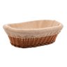 Cesta Oval de Rattan Plástico com Forro em Tecido 27x20x8cm - 4
