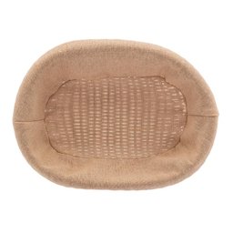 Cesta Oval de Rattan Plástico com Forro em Tecido 27x20x8cm - 2