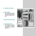 Ver imagem 5 de Guarda Roupa Casal 3 Portas 4 Gav Espelho Branco Carraro 1144