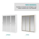 Ver imagem 3 de Guarda Roupa Casal 3 Portas 4 Gav Espelho Branco Carraro 1144