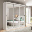 Ver imagem 1 de Guarda Roupa Casal 3 Portas 4 Gav Espelho Branco Carraro 1144