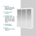 Ver imagem 4 de Guarda Roupa Casal 3 Portas 4 Gav Espelho Branco Carraro 1144