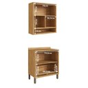 Ver imagem 4 de Conjunto para Lavanderia com 2 Peças 100% MDF Vicenza Espresso Móveis Cinza/Amêndoa/Chumbo