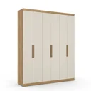Ver imagem 2 de Guarda-Roupa Casal 6 Portas e 2 Gavetas 220 x 180cm Milan Yescasa Capuccino/Off White
