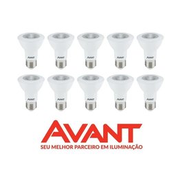 Kit 10 Lâmpada Led Avant Par20 7W 525 Lúmens E27 Bivolt 2700 K - Branco Quente - 6